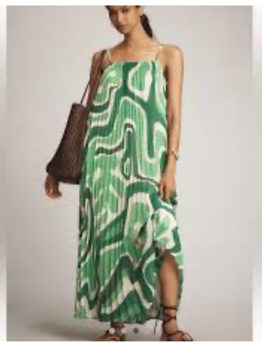 NWT FARM Rio Anthropology Pleated Maxi Dress